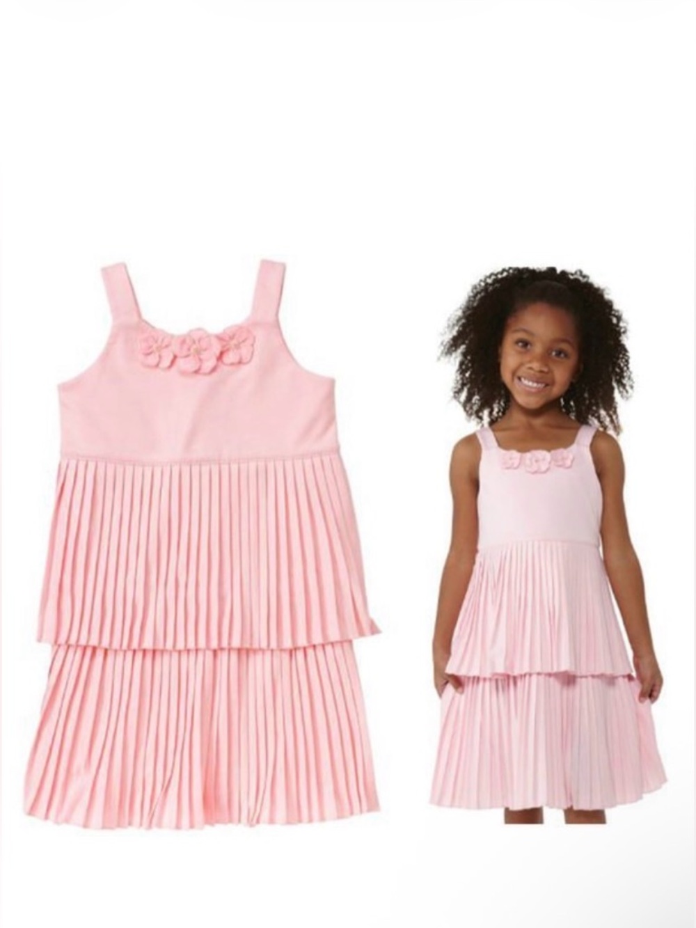 Gymboree ‘Easter Celebrations’ Pink Tiered Pleated Dress Size 4